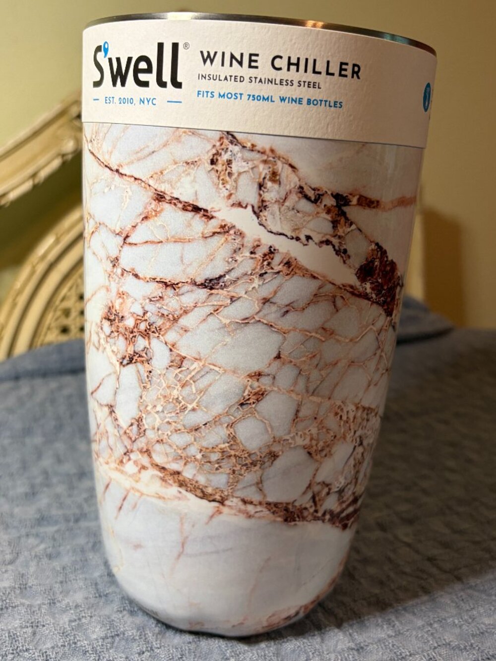 NWT: S'well Wine Chiller, Calacatta Gold